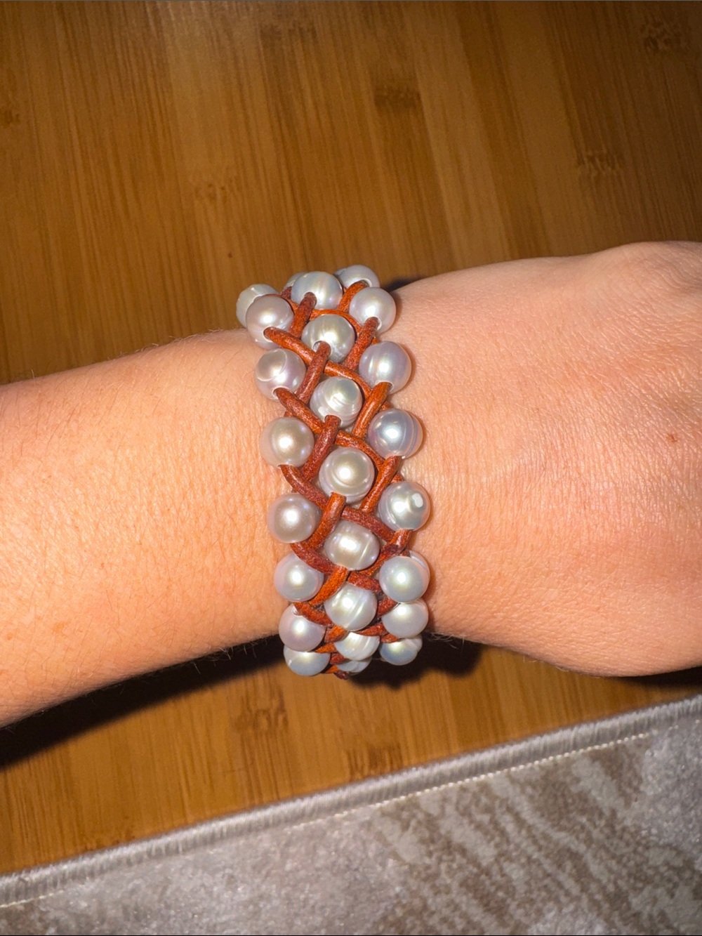 Chan Luu Leather Pearl Bracelet